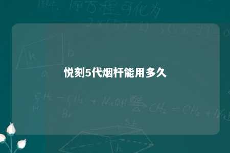 悦刻5代烟杆能用多久