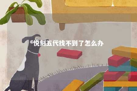 悦刻五代找不到了怎么办