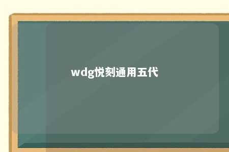 wdg悦刻通用五代