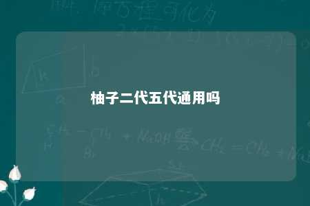 柚子二代五代通用吗